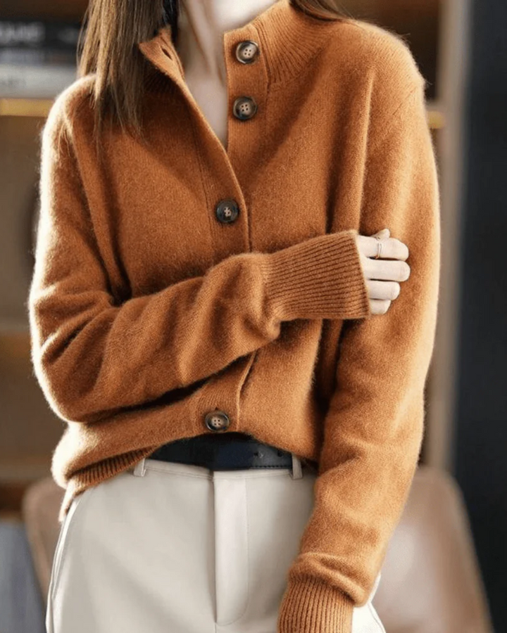 Women's Classic Button-Up Knit Cardigan - Effortless Layering