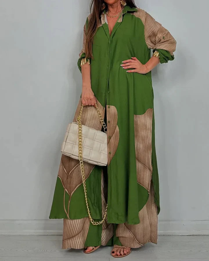 Women's Moriel Printed Two-Piece Set - Effortless Elegance
