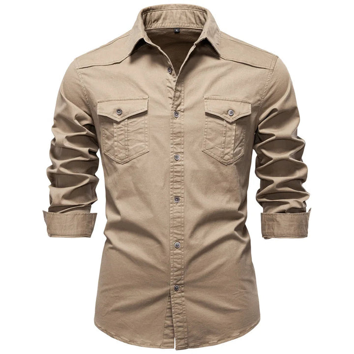 Men's Cotton Utility Overshirt – Heavyweight Workwear Shirt