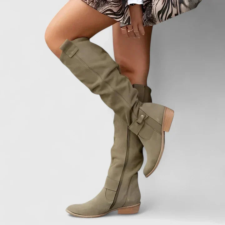 Women's Classic Knee-High Boots - Everyday Elegance