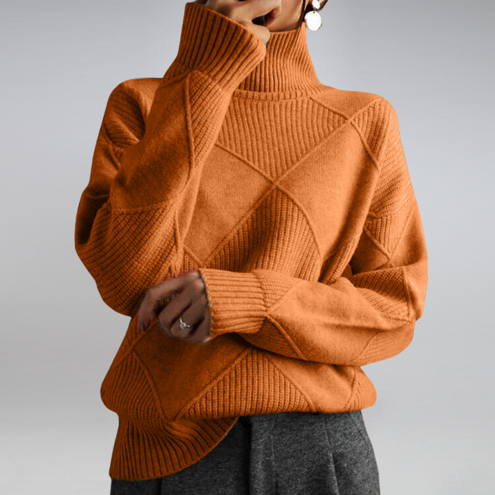 Women's Mara Luxe Textured Winter Sweater - Effortless Cold Day