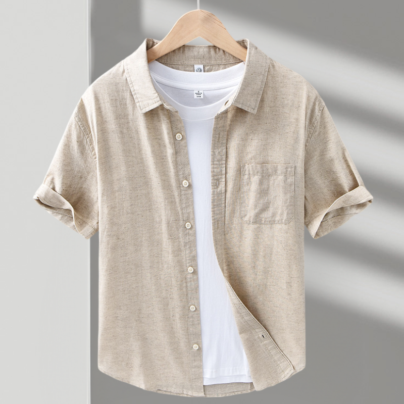 Men's Cotton-Linen Shirt – Relaxed Fit Casual Summer Shirt