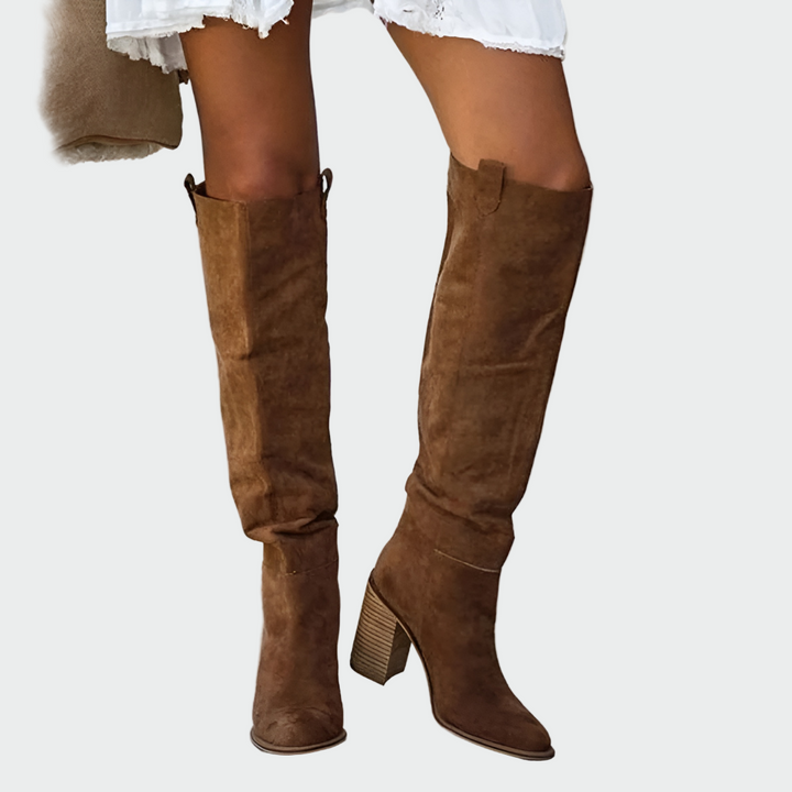 Women's Suede Orthopaedic Knee-High Boots - Timeless Elegance