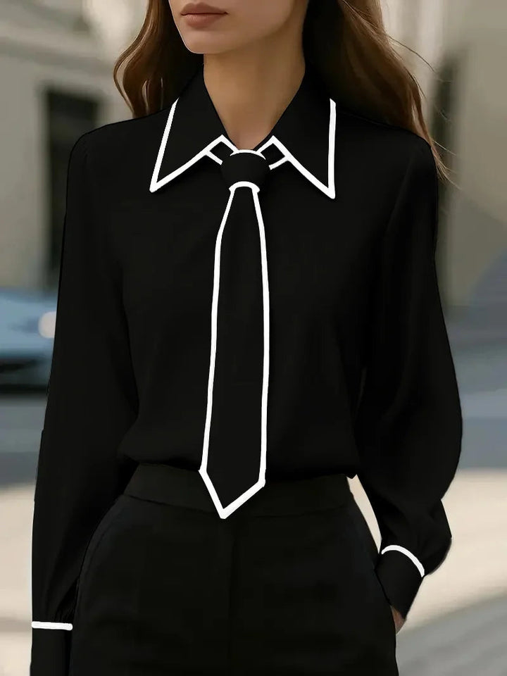 Sorrento Contrast Tie Blouse