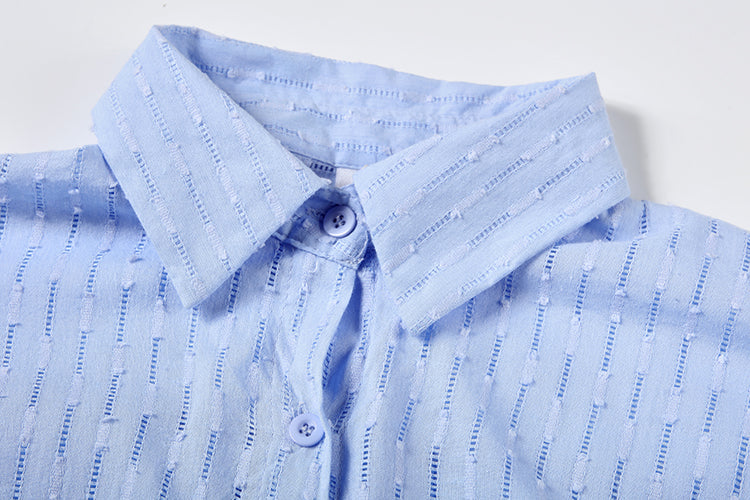 Women's Breezy Shirt and Shorts Set - Effortless Everyday Elegance