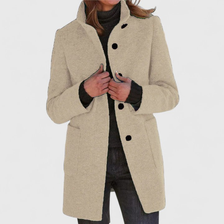 Women's Classic Tailored Coat - Effortless Sophistication