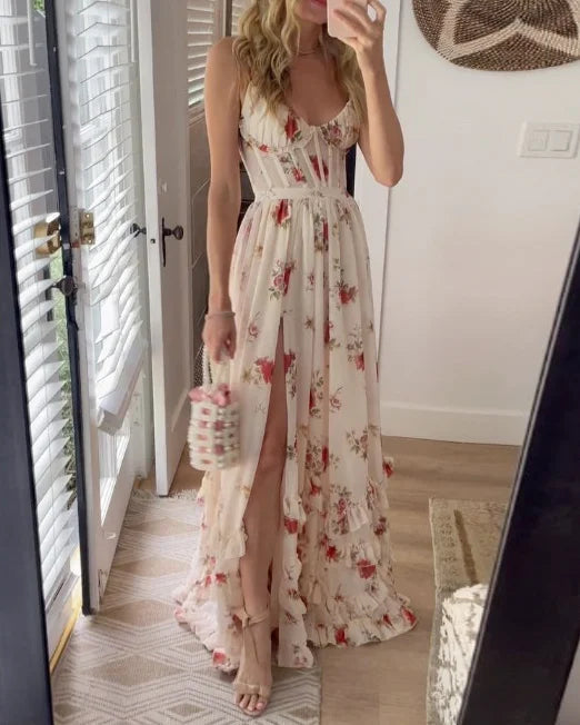 Women's Romantic Floral Dress - Effortless Summer Style