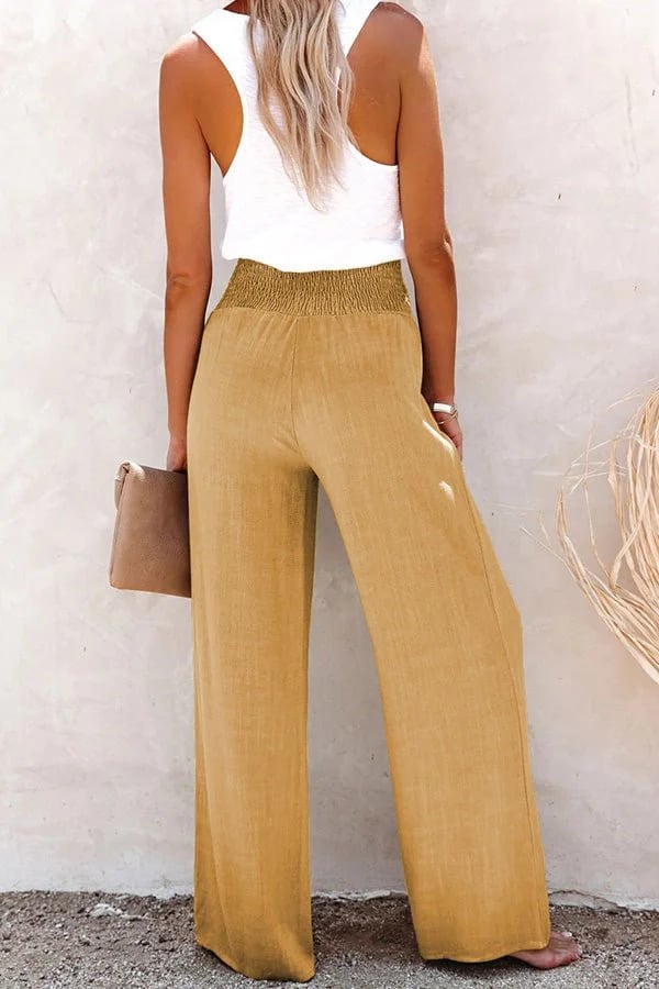 Women's High-Waist Relaxed Trousers - Everyday Chic Comfort