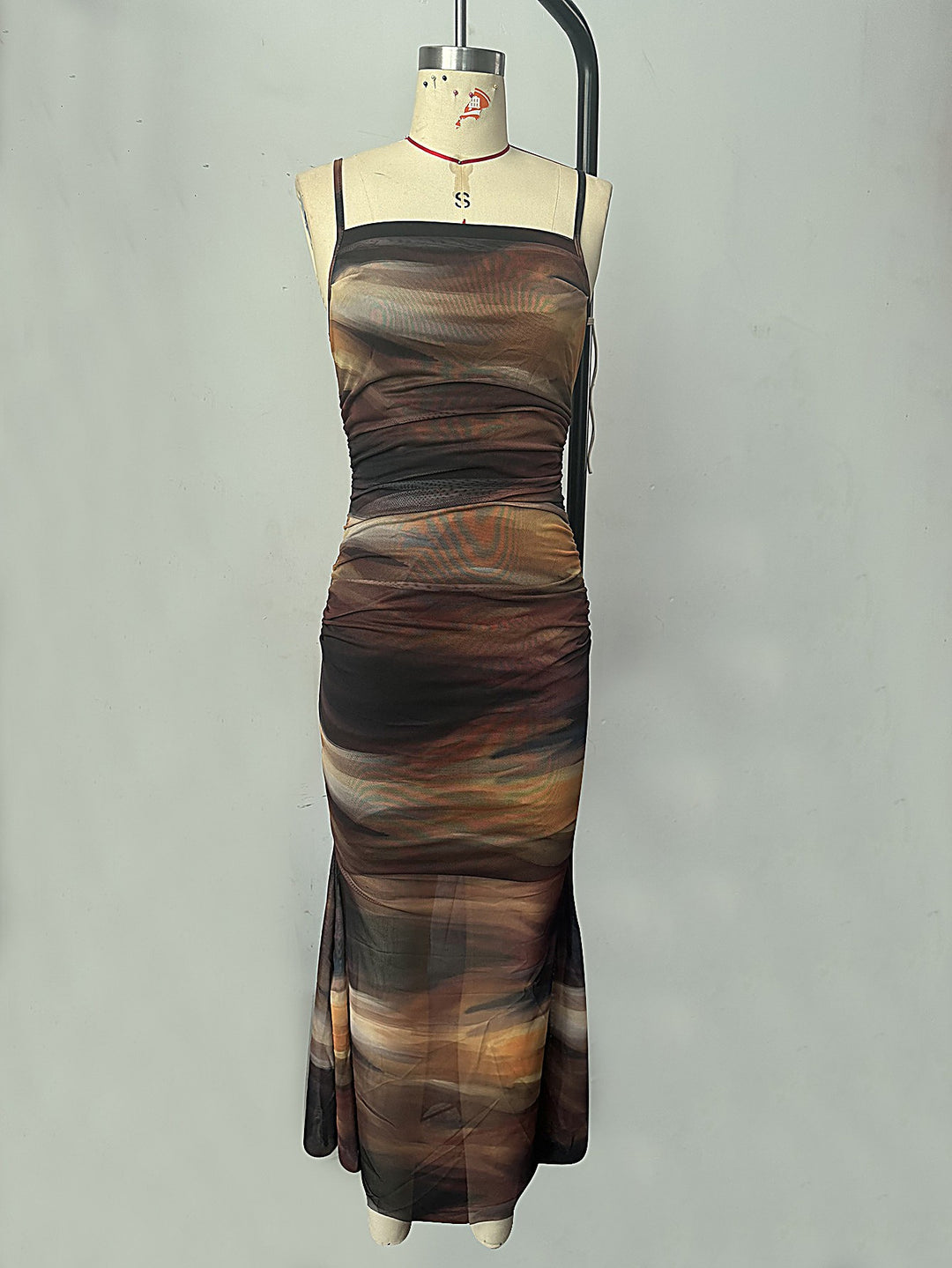 Mesh Slim Waist Petite Dress