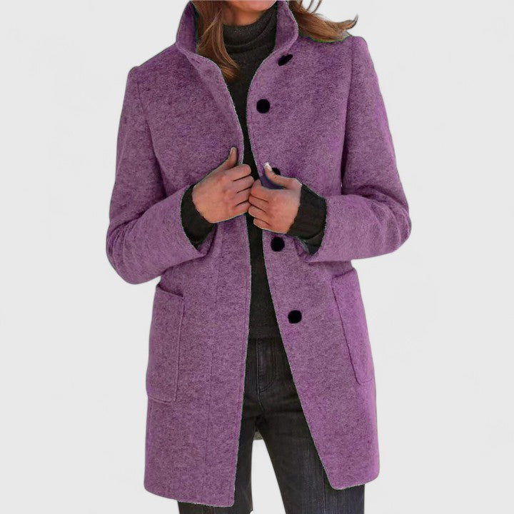 Women's Classic Tailored Coat - Effortless Sophistication