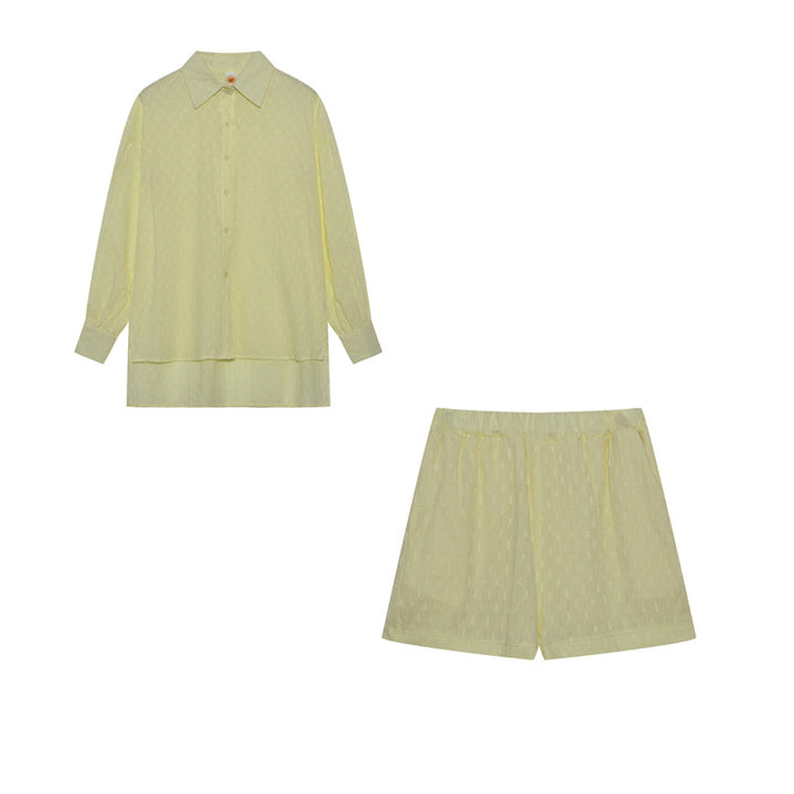 Women's Breezy Shirt and Shorts Set - Effortless Everyday Elegance
