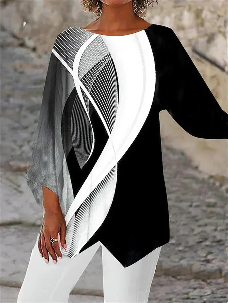 Women's Sparkling Butterfly Tunic Top - Glamorous Everyday Style