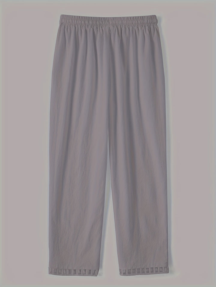 Women's Relaxed Contrast Trim Cropped Pants - Breezy Spring Style