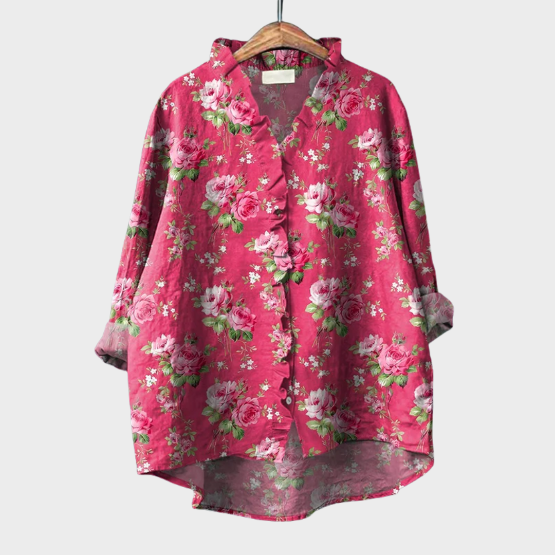 Women's Elegant Summer Linen Shirt - Breathable & Chic