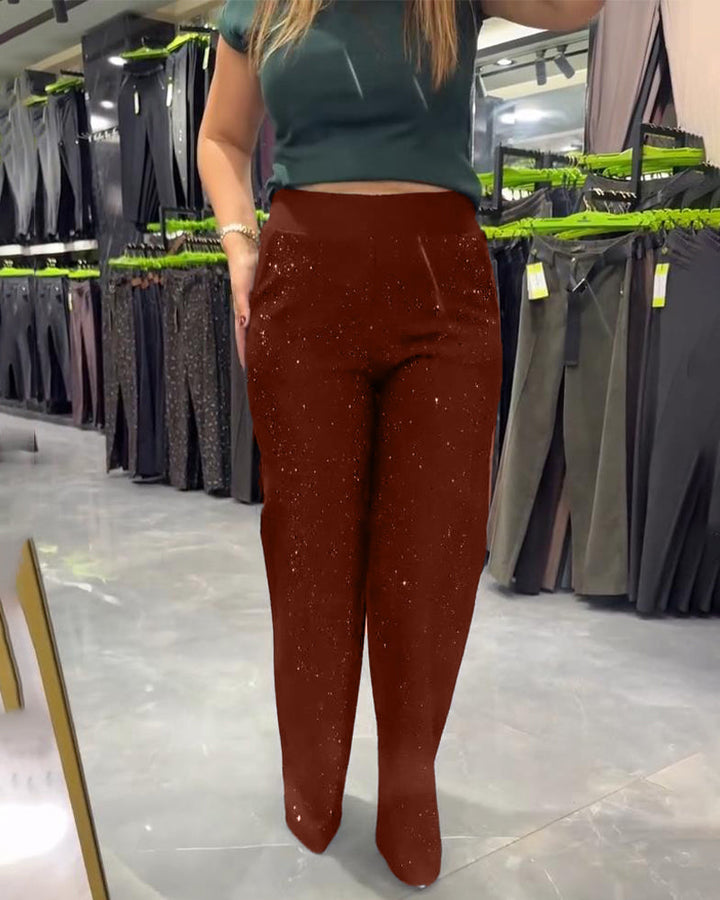 Women's Chic Wide Leg Pants - Effortlessly Trendy Casual Style
