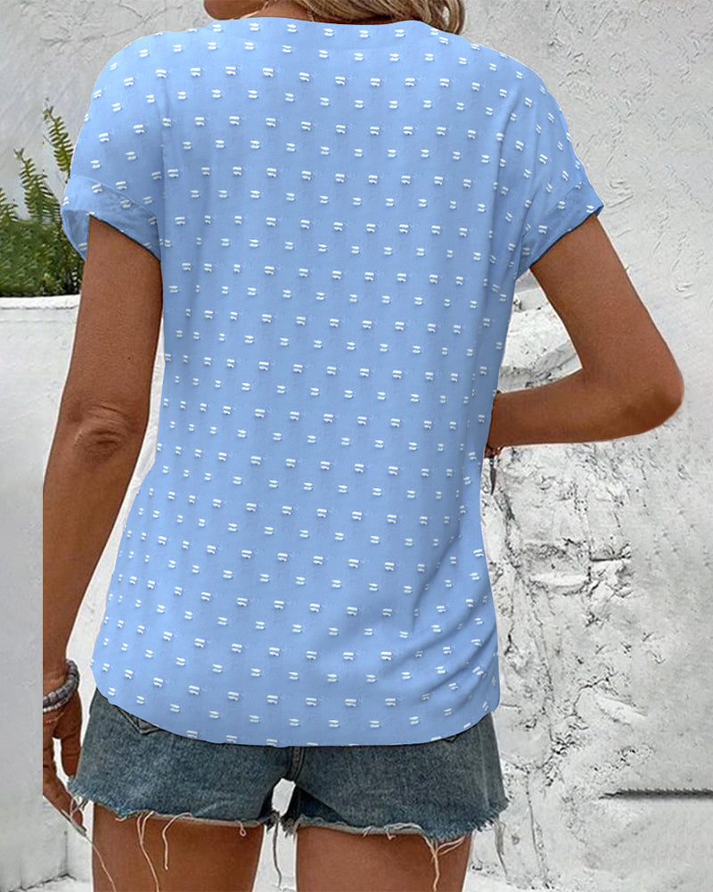 Women's Button-Down V-Neck Shirt - Versatile Essential