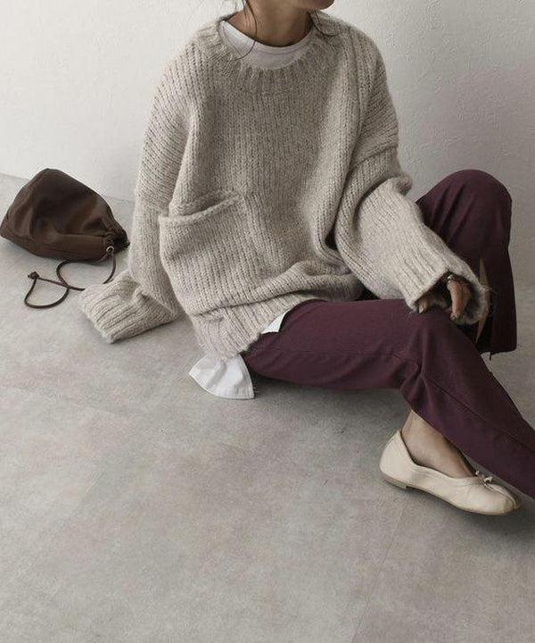 Women's Cozy Oversized Knit Sweater - Effortless Everyday Warmth