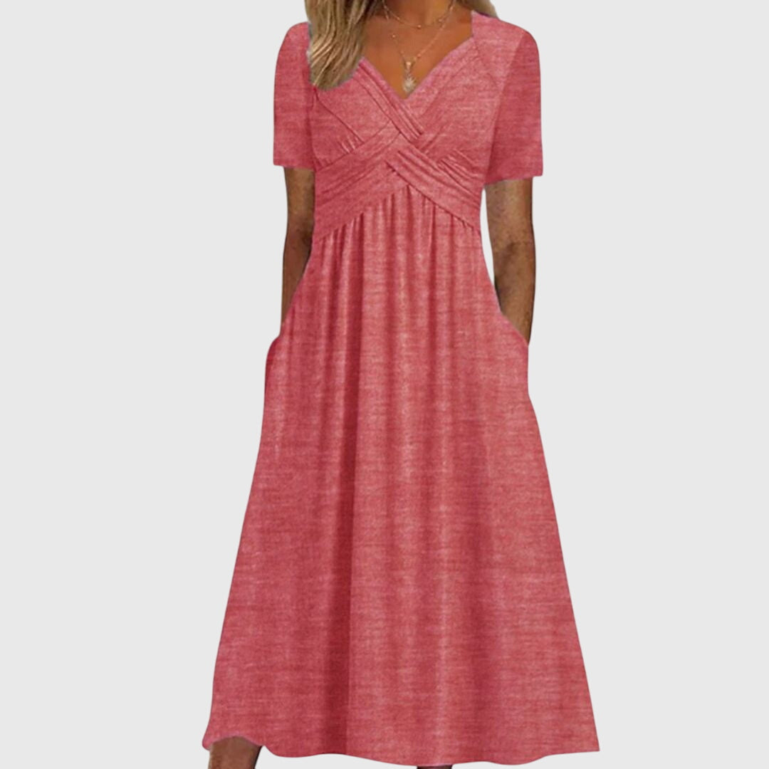 Women's Amanda Flattering Fit & Flare Dress - Effortless Elegance