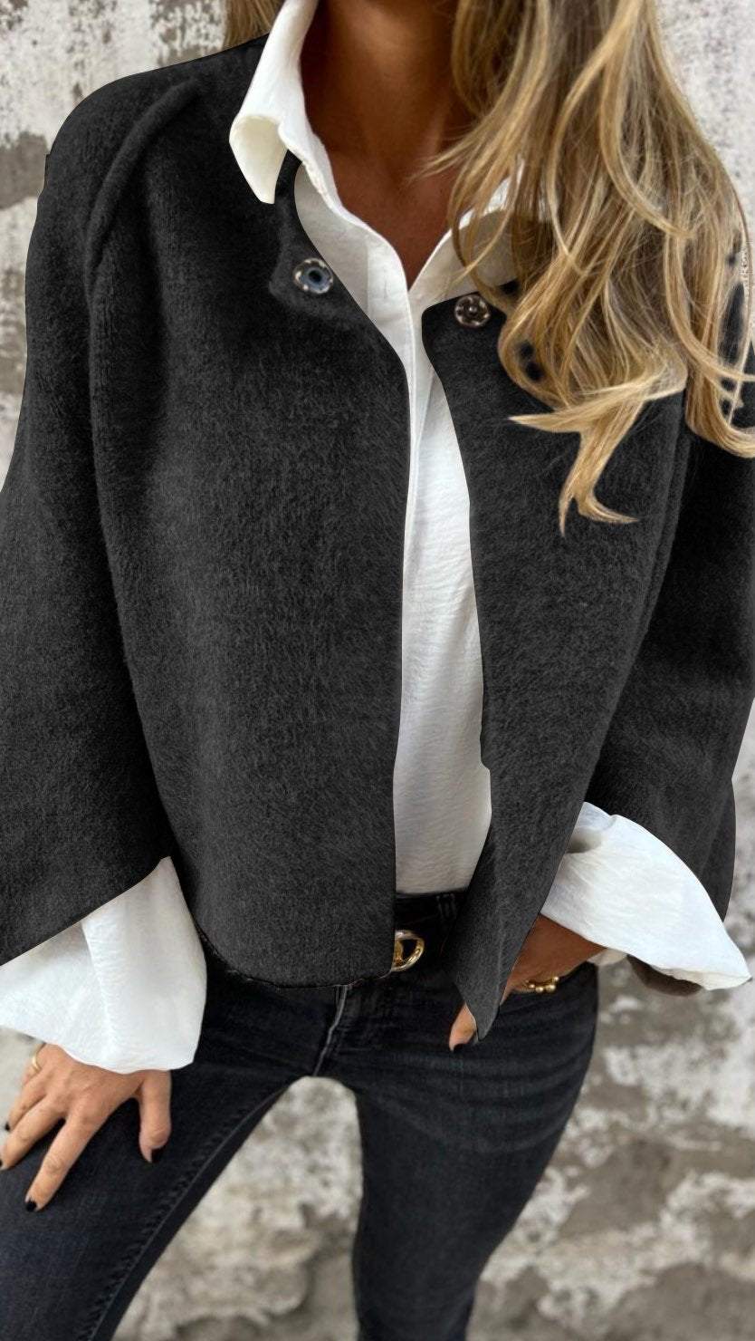 Women's Wool Coat - Classic Single-Breasted Elegance