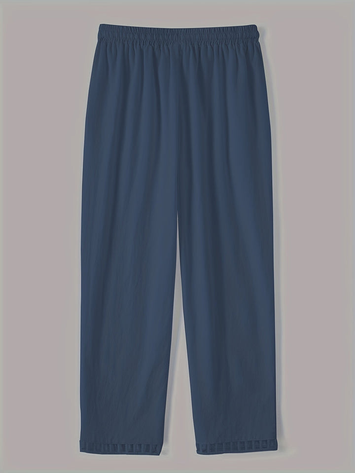 Women's Relaxed Contrast Trim Cropped Pants - Breezy Spring Style