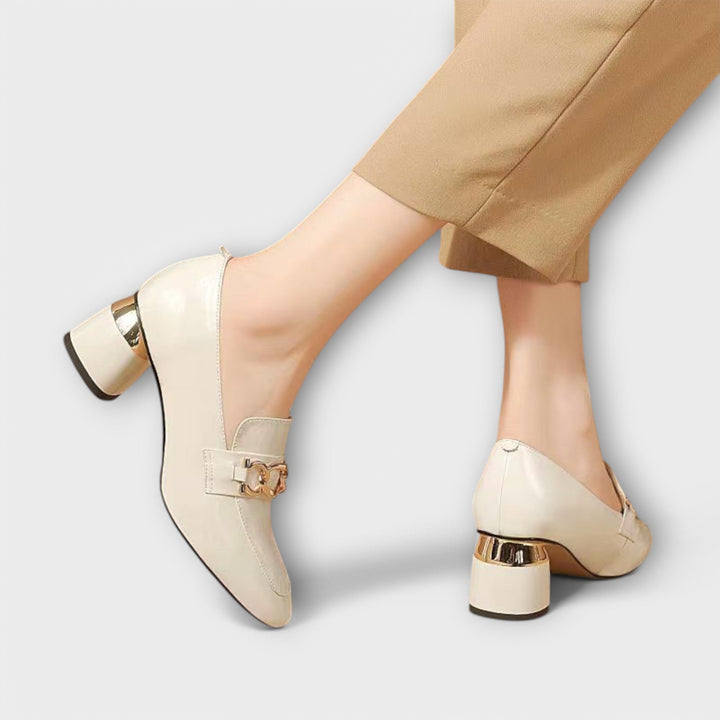 Women's Leather Loafers - Elegant Style for Office & Events