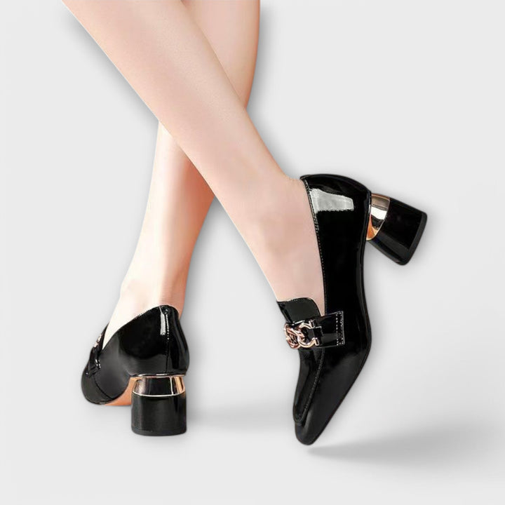 Women's Leather Loafers - Elegant Style for Office & Events