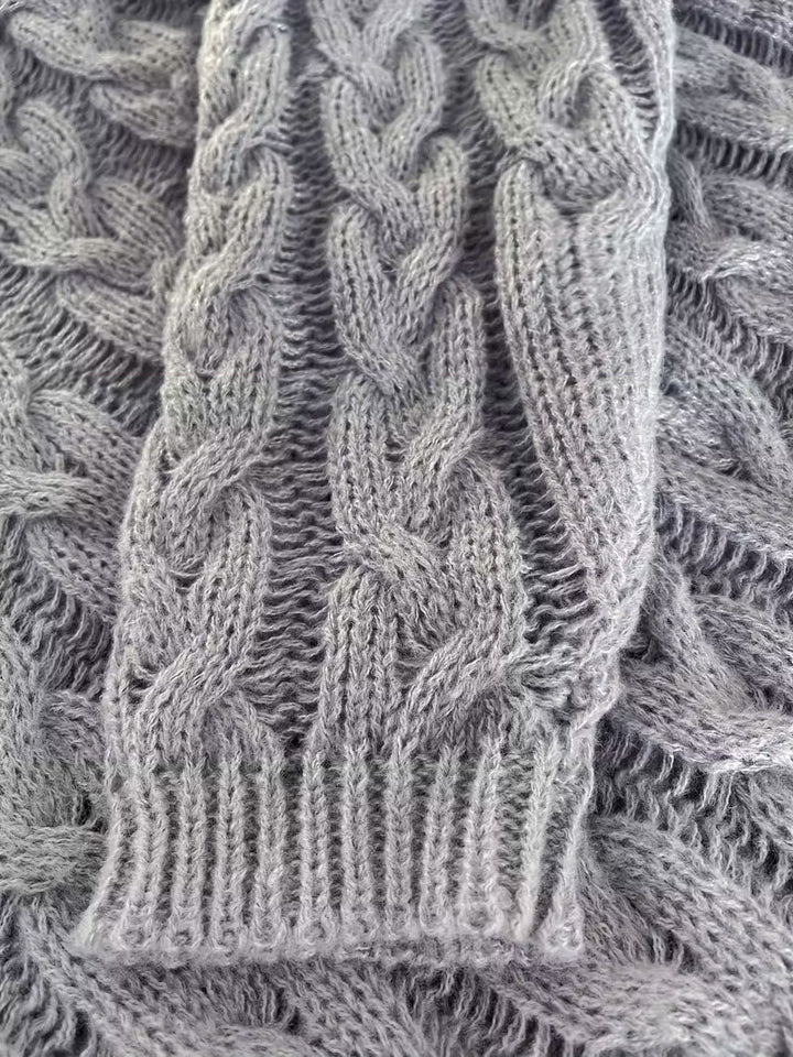 Women's Isla Chunky Knit Hooded Sweater - Cozy Cable-Knit
