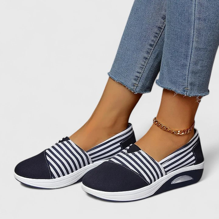 Women's Colette Striped Slip-On Sneakers - Everyday Comfort