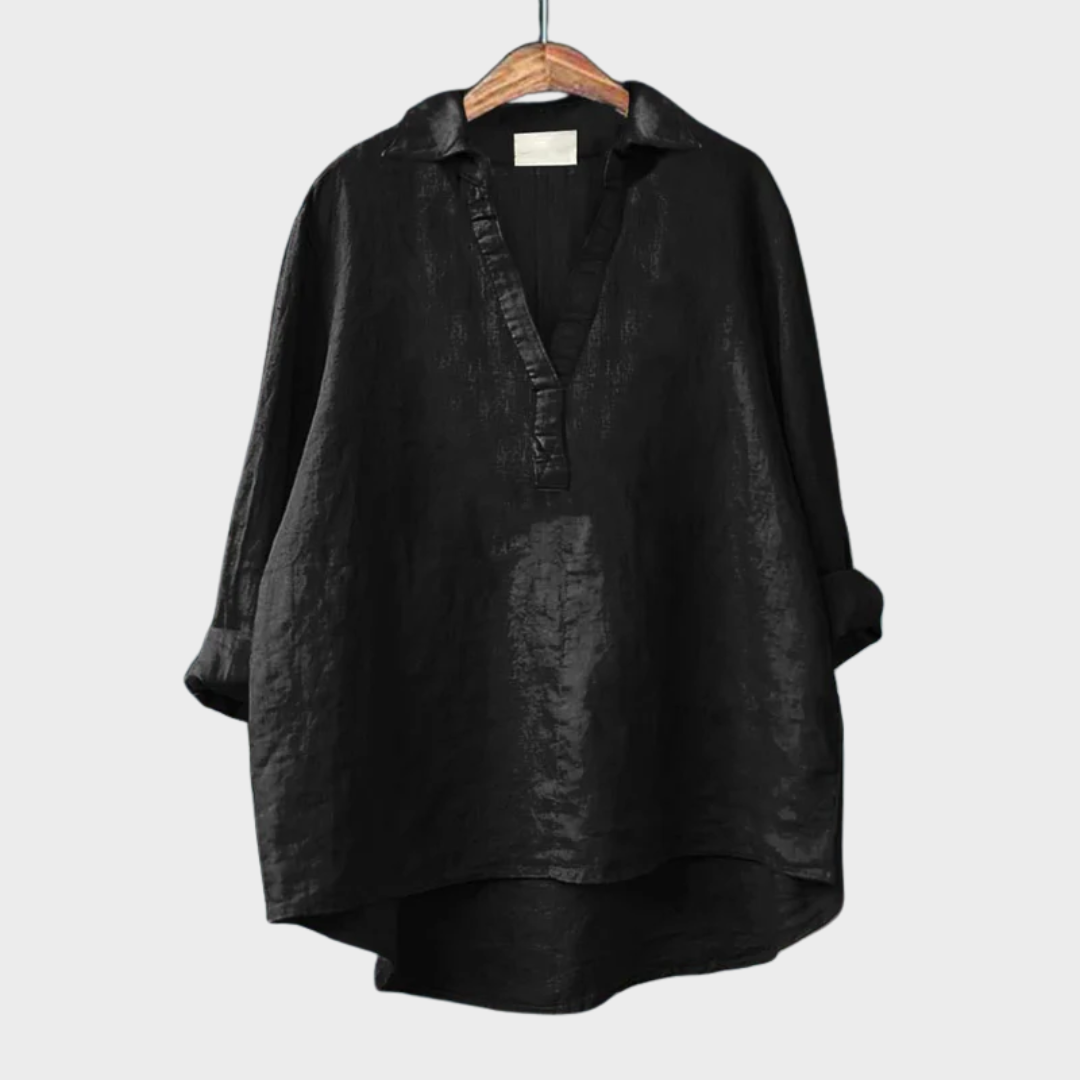 Women's Linen Elegant Summer Blouse - Lightweight & Breathable