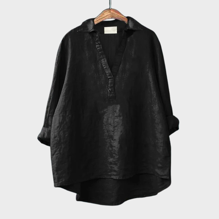 Women's Linen Elegant Summer Blouse - Lightweight & Breathable