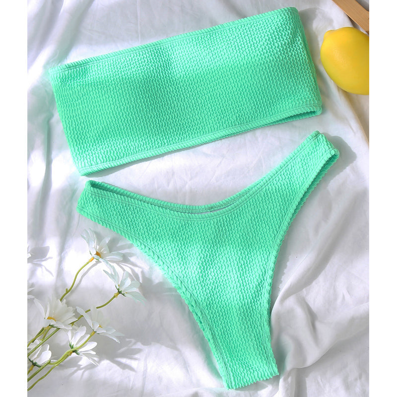 Women's Green Bikini - Flattering Two-Piece Swimwear for Summer