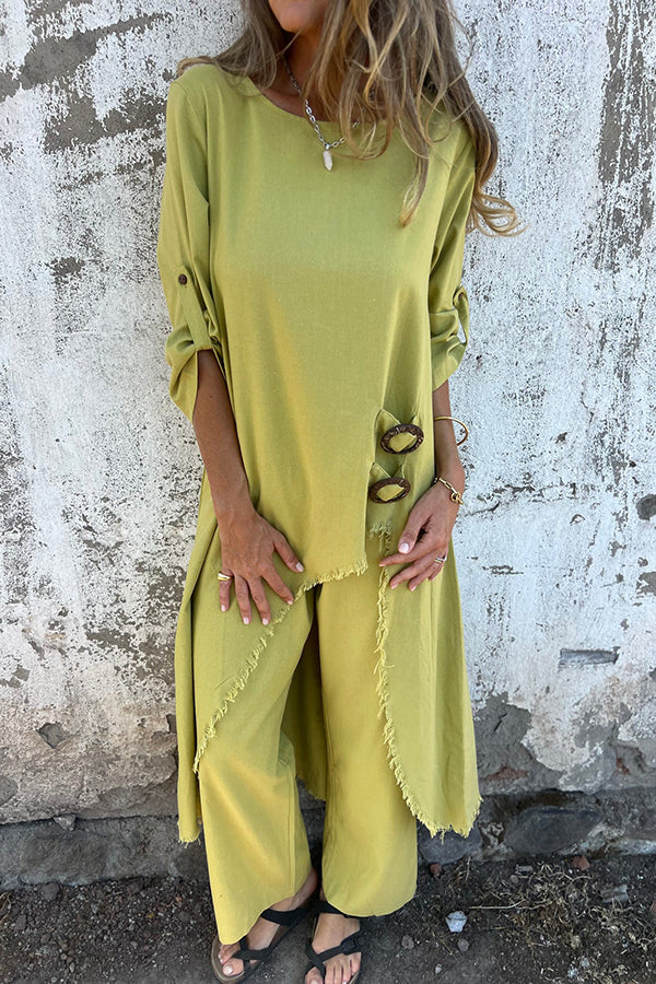 Women's Effortless Flowing Loungewear Set - Vacation Style