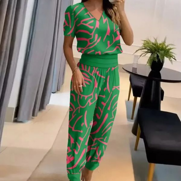 Women's Stylish Trendy Two-Piece Set - Effortless Day-to-Night Style