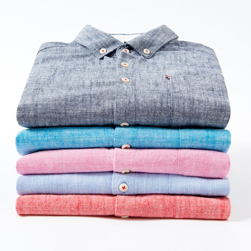 Men's Linen Casual Shirt – Breathable Warm-Weather Summer Shirt