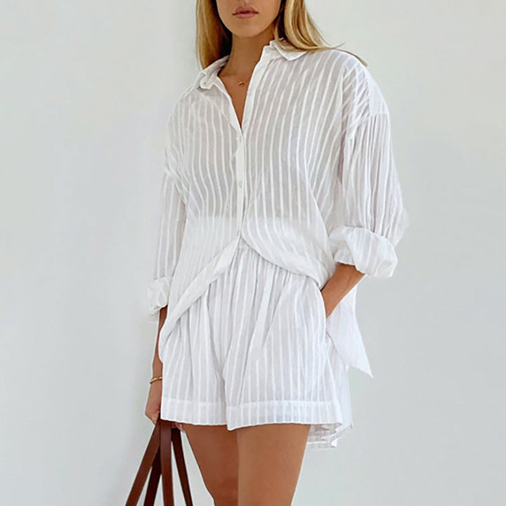 Women's Yselia Breezy Button-Up & Shorts Set - Summer Style