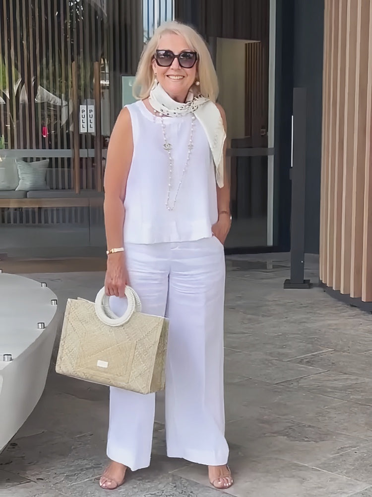 Women's Casual Two-Piece Set - Effortless Elegance for Day or Night