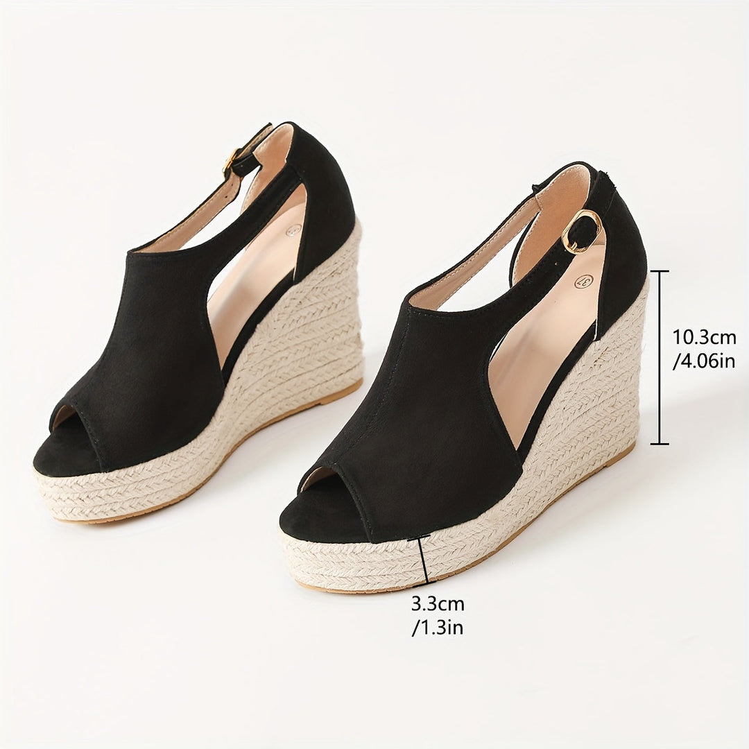 Women's Leather Heeled Sandals - Elegant Summer Style