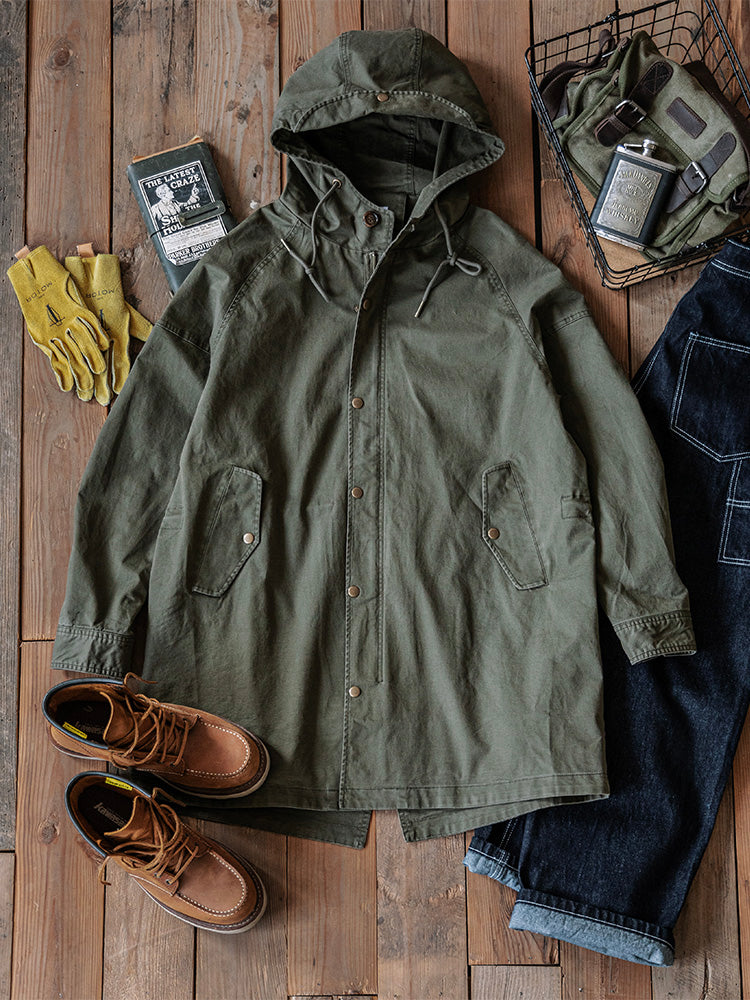 Men's Heavyweight Cotton Fishtail Parka - Vintage Military Inspired