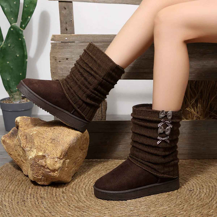 Women's Hana Bliss Plush Winter Boots - Cozy Bow Detail