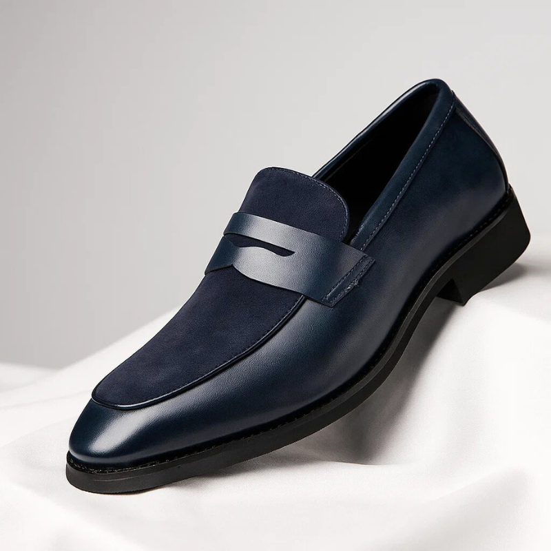 Men's Leather Penny Loafers – Italian Slip-On Shoes