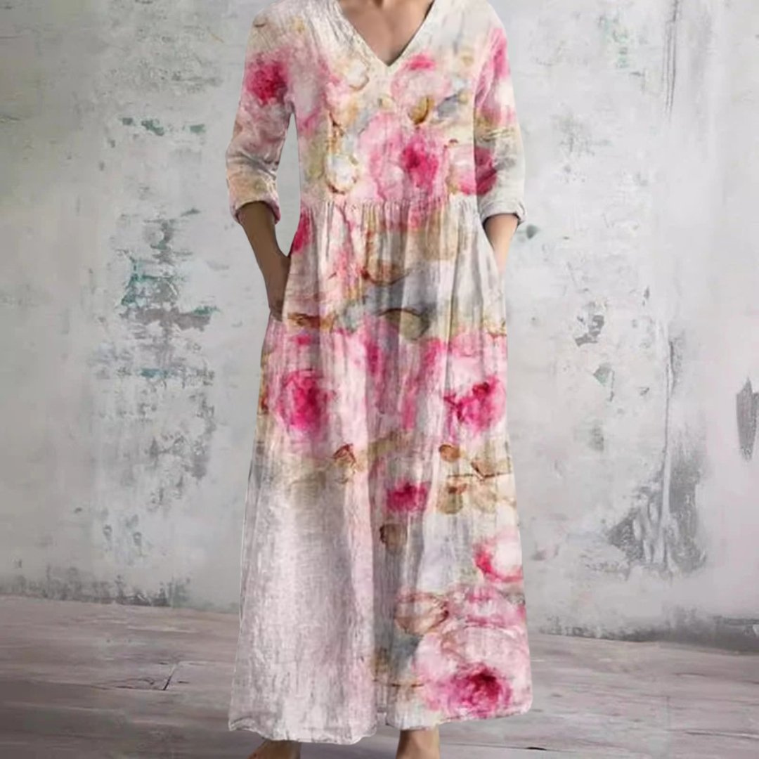 Women's Floral Summer Dress - Effortless Everyday Elegance
