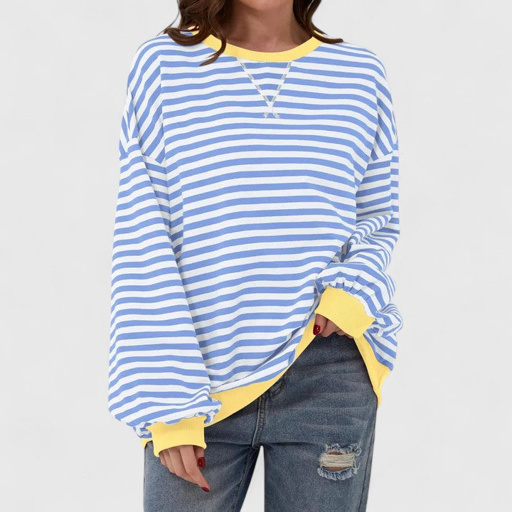 Women's Grace Oversized Striped Sweater - Everyday Comfort