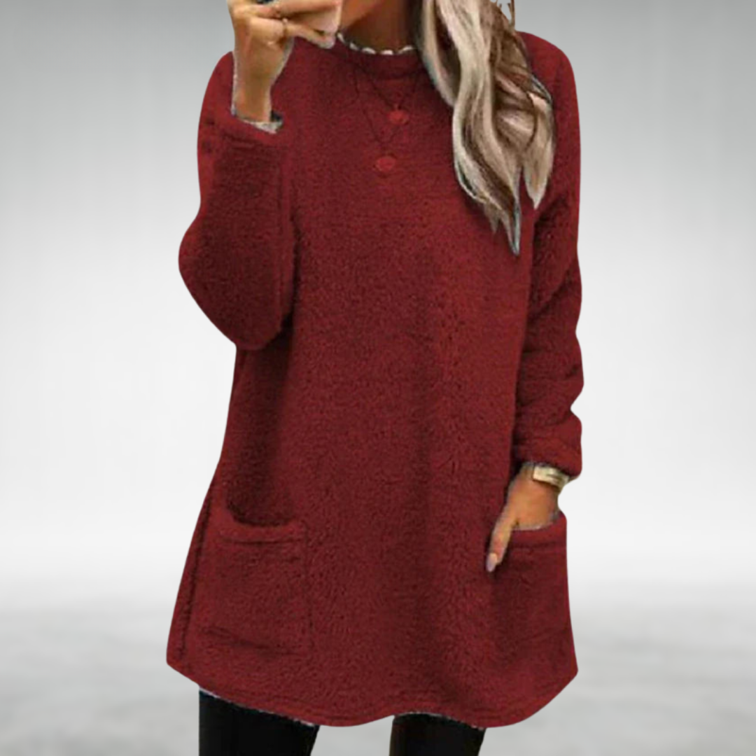 Women's Cozy Relaxed Pullover Tunic - Everyday Warmth and Comfort
