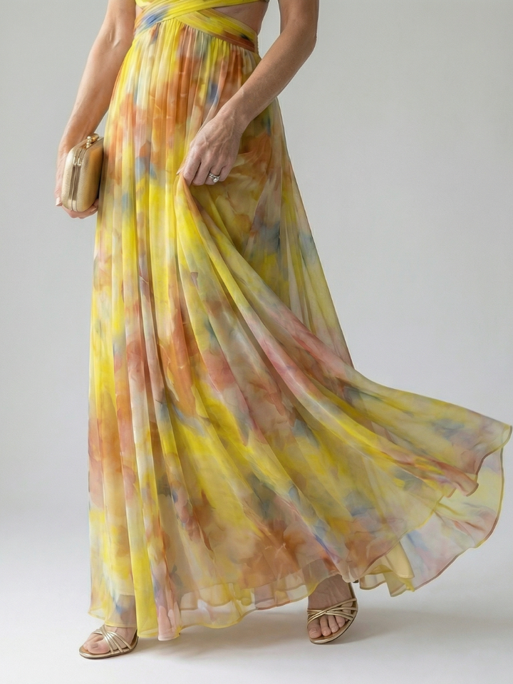 Women's Soft Wrap Maxi Dress – Flowing Silhouette for Warm Days