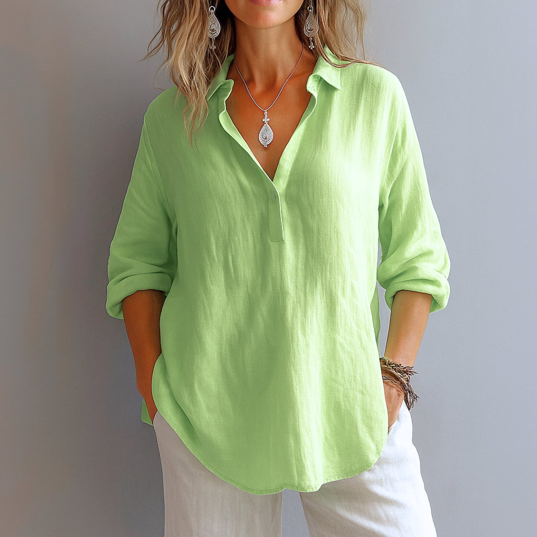 Women's Regine Relaxed Elegance Tunic Shirt – Everyday Comfort