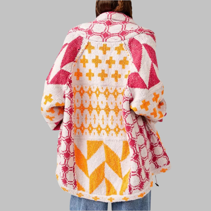 Women's Geometric Cardigan - Effortless Layering for Cool Days