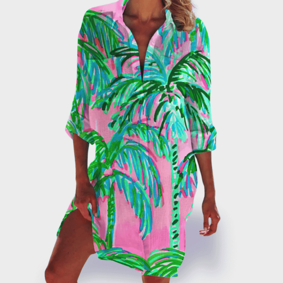 Women's Vibrant Floral Print Shirt - Perfect for Summer Days