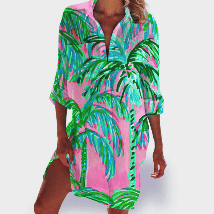 Women's Vibrant Floral Print Shirt - Perfect for Summer Days