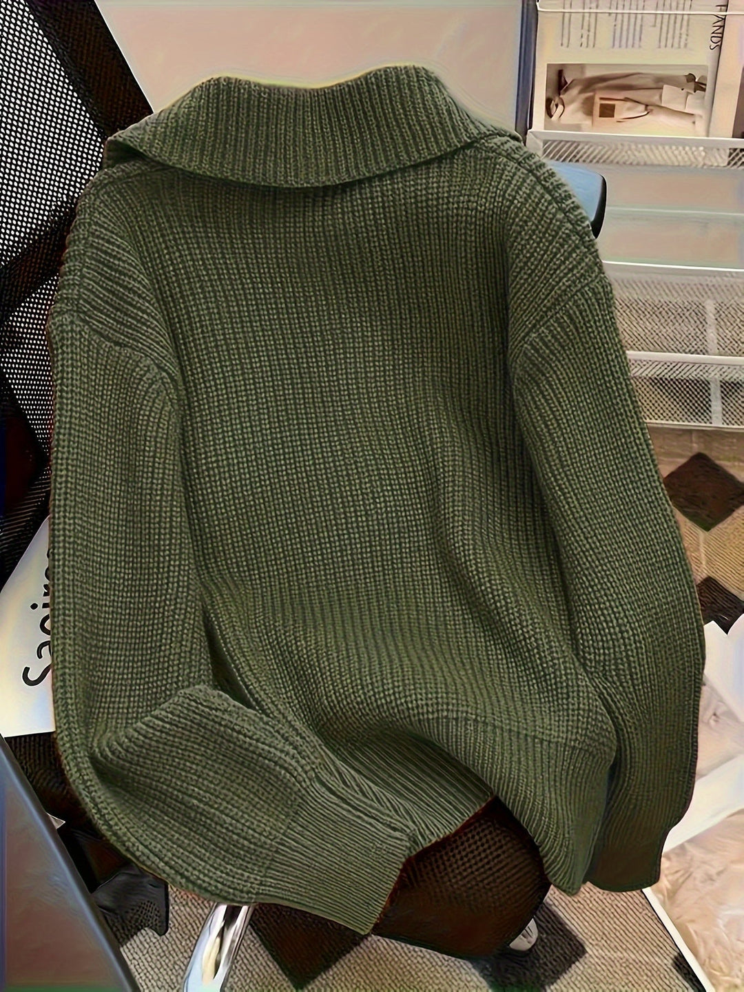 Women's Fiona Statement Button Knit Sweater - Cozy Chic