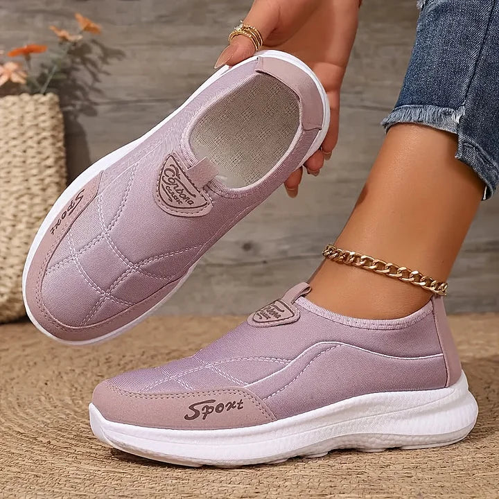 Women's Breathable Slip-On Walking Sneakers - All-Day Comfort